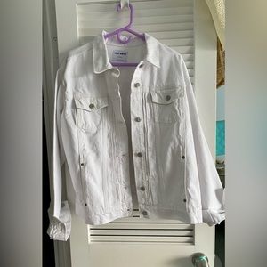 New w/ tags, white jean jacket